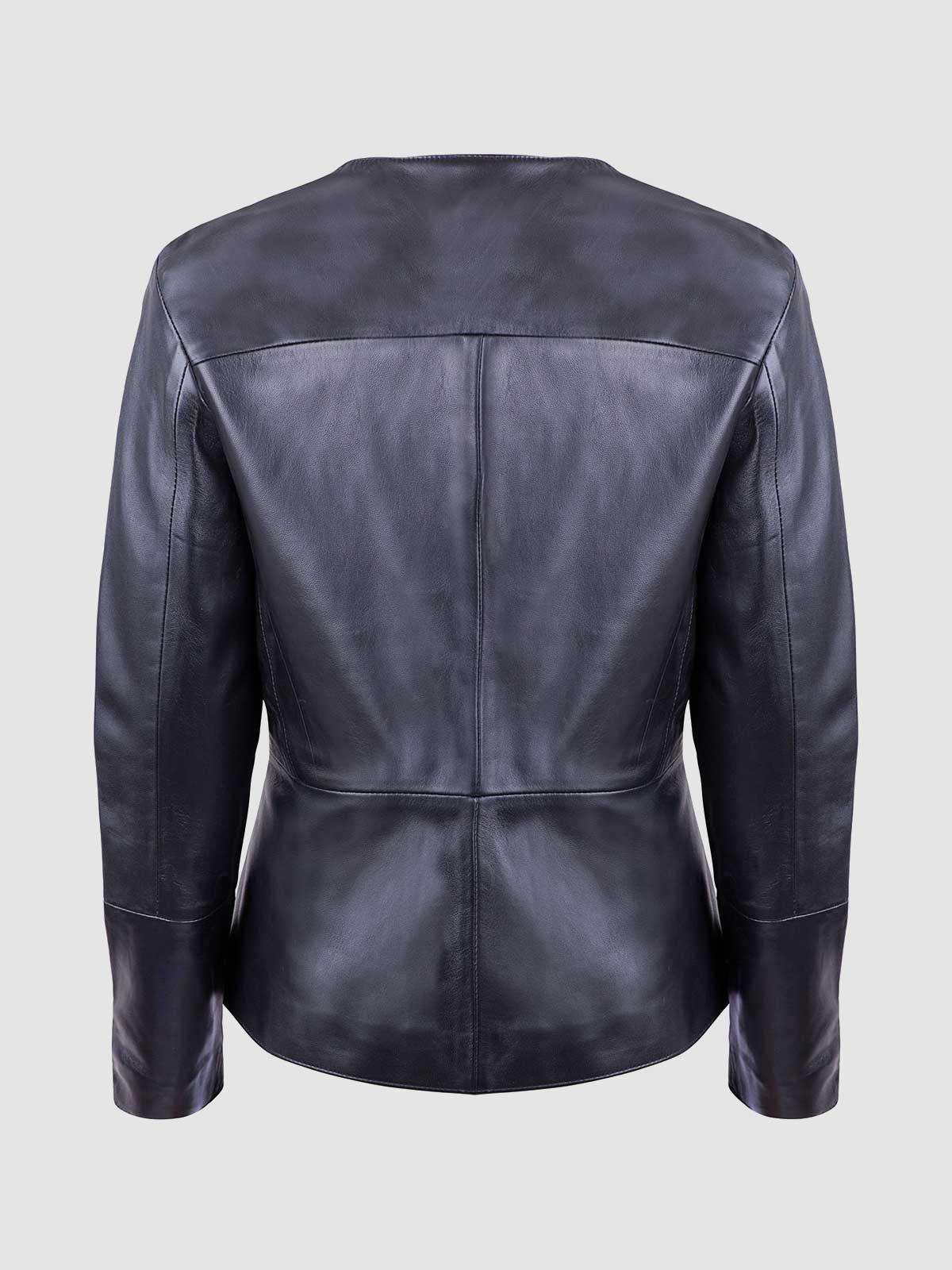 The Button Closure Leather Jacket - Size XS